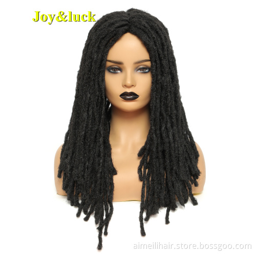 Crochet Braids Wig Long Black Straight Dreadlock Hair Wigs For Women Or Men Synthetic Braiding Daily Or Party Use Hair Style
